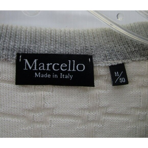 Marcello Sweater Medium Pullover 3D Knit Striped Hip Hop Crewneck Italy - Picture 8 of 10